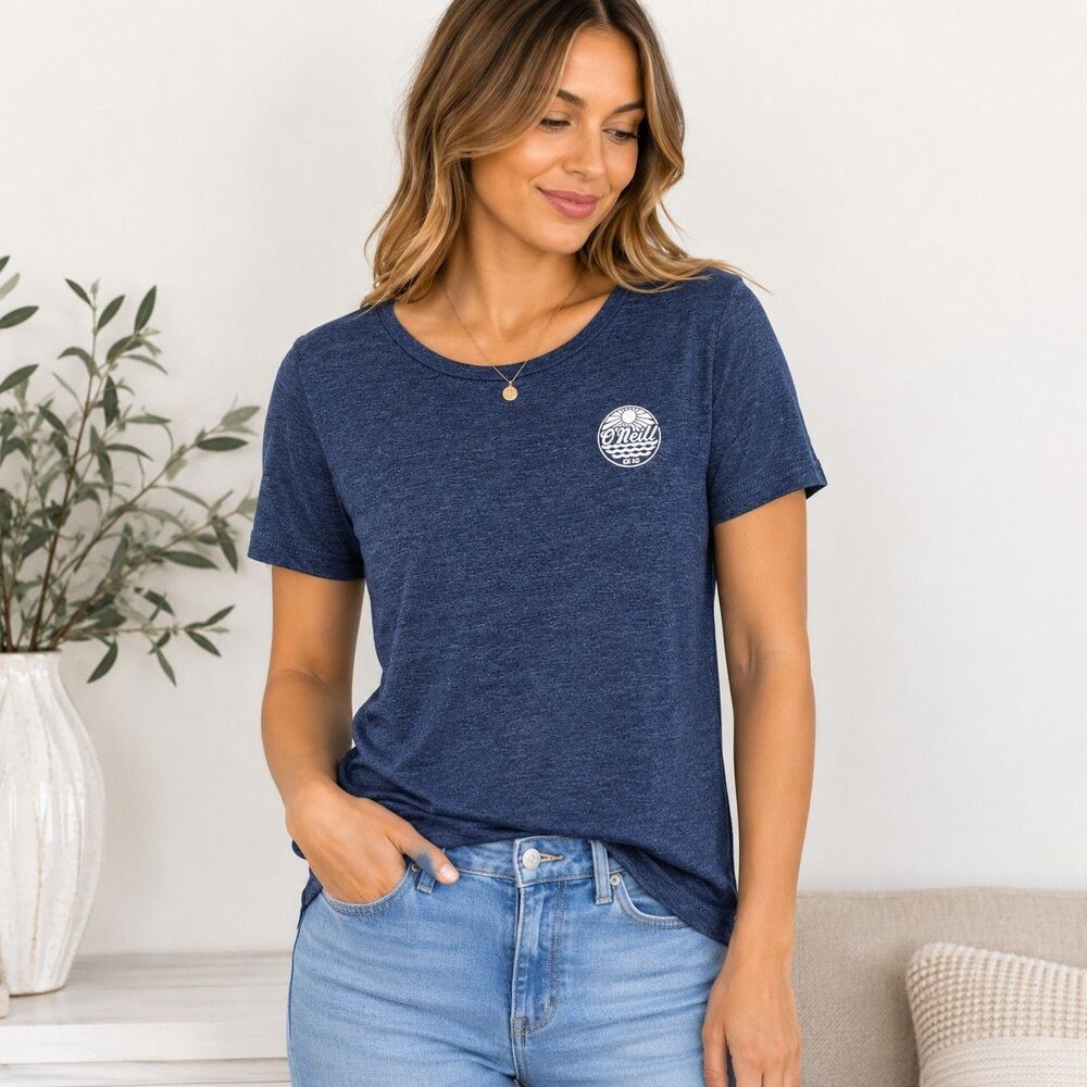 O'Neill Hyperdry UPF 50+ Tee Shirt Women's XL Blue Moisture Wicking Surf Beach
